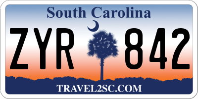 SC license plate ZYR842