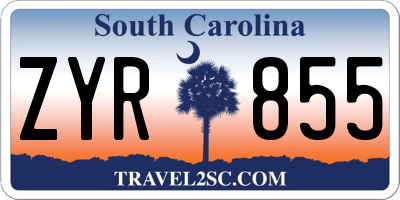 SC license plate ZYR855