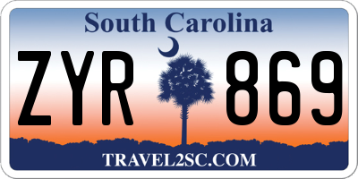 SC license plate ZYR869