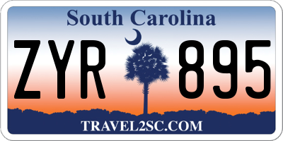 SC license plate ZYR895