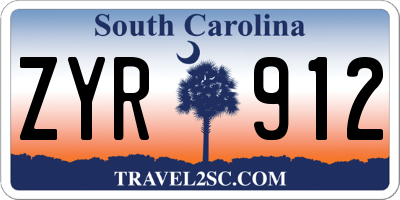 SC license plate ZYR912