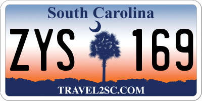 SC license plate ZYS169