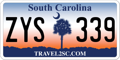 SC license plate ZYS339