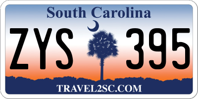 SC license plate ZYS395