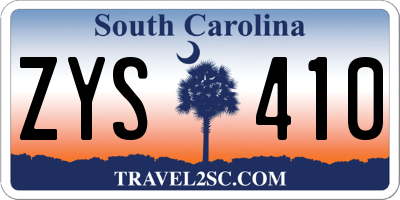 SC license plate ZYS410