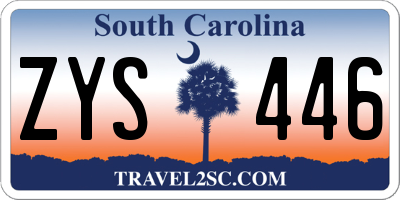 SC license plate ZYS446