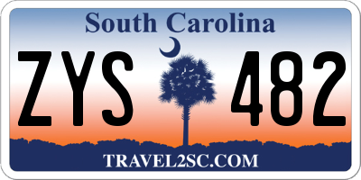 SC license plate ZYS482