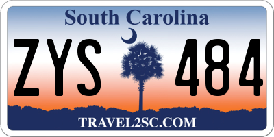 SC license plate ZYS484