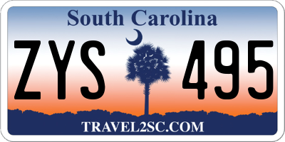 SC license plate ZYS495