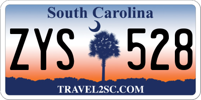 SC license plate ZYS528