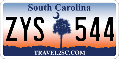 SC license plate ZYS544