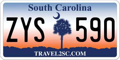 SC license plate ZYS590