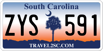 SC license plate ZYS591