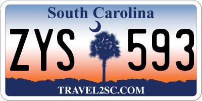 SC license plate ZYS593