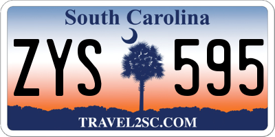 SC license plate ZYS595