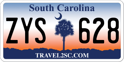 SC license plate ZYS628
