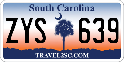 SC license plate ZYS639