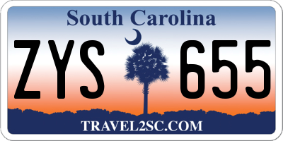 SC license plate ZYS655