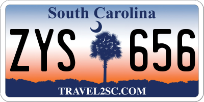 SC license plate ZYS656