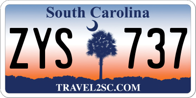 SC license plate ZYS737
