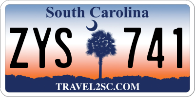 SC license plate ZYS741
