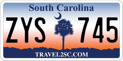 SC license plate ZYS745