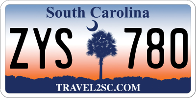 SC license plate ZYS780