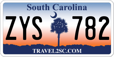 SC license plate ZYS782