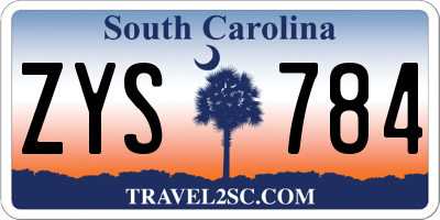 SC license plate ZYS784