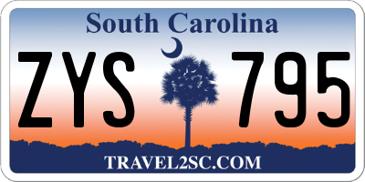SC license plate ZYS795