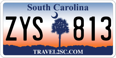 SC license plate ZYS813