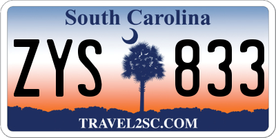 SC license plate ZYS833