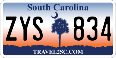 SC license plate ZYS834