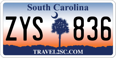SC license plate ZYS836