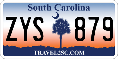 SC license plate ZYS879