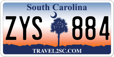 SC license plate ZYS884