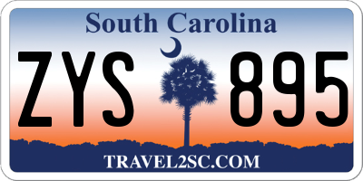 SC license plate ZYS895