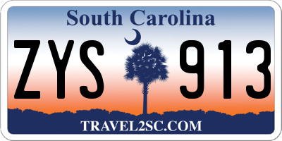 SC license plate ZYS913