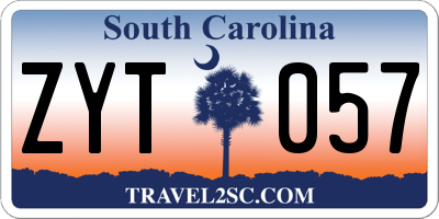 SC license plate ZYT057