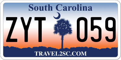 SC license plate ZYT059