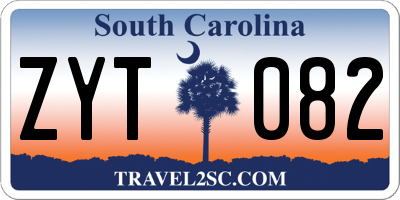 SC license plate ZYT082