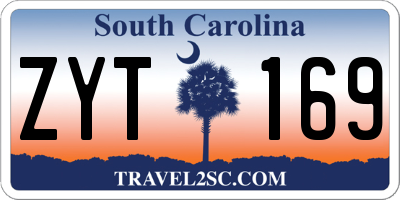 SC license plate ZYT169