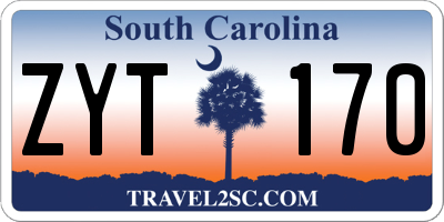 SC license plate ZYT170