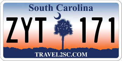 SC license plate ZYT171