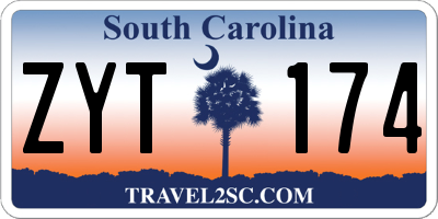 SC license plate ZYT174