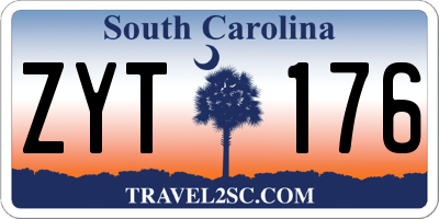 SC license plate ZYT176