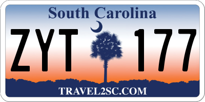 SC license plate ZYT177