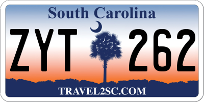 SC license plate ZYT262