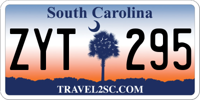 SC license plate ZYT295
