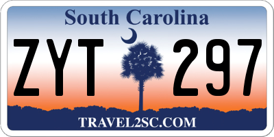 SC license plate ZYT297